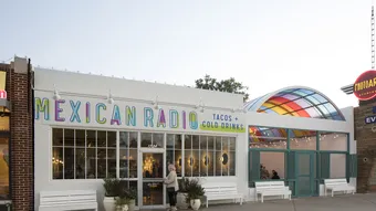 Briteway® polycarbonate canopy over restaurant patio area