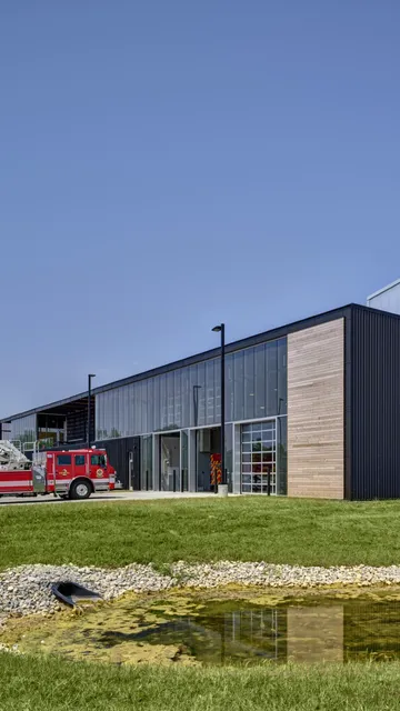 UniQuad wall system - exterior view of fire station