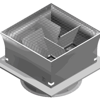 Mechanical smoke extraction system for smoke removal.