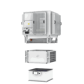 Evaporative cooling system with 3 modules for a range of applications.
