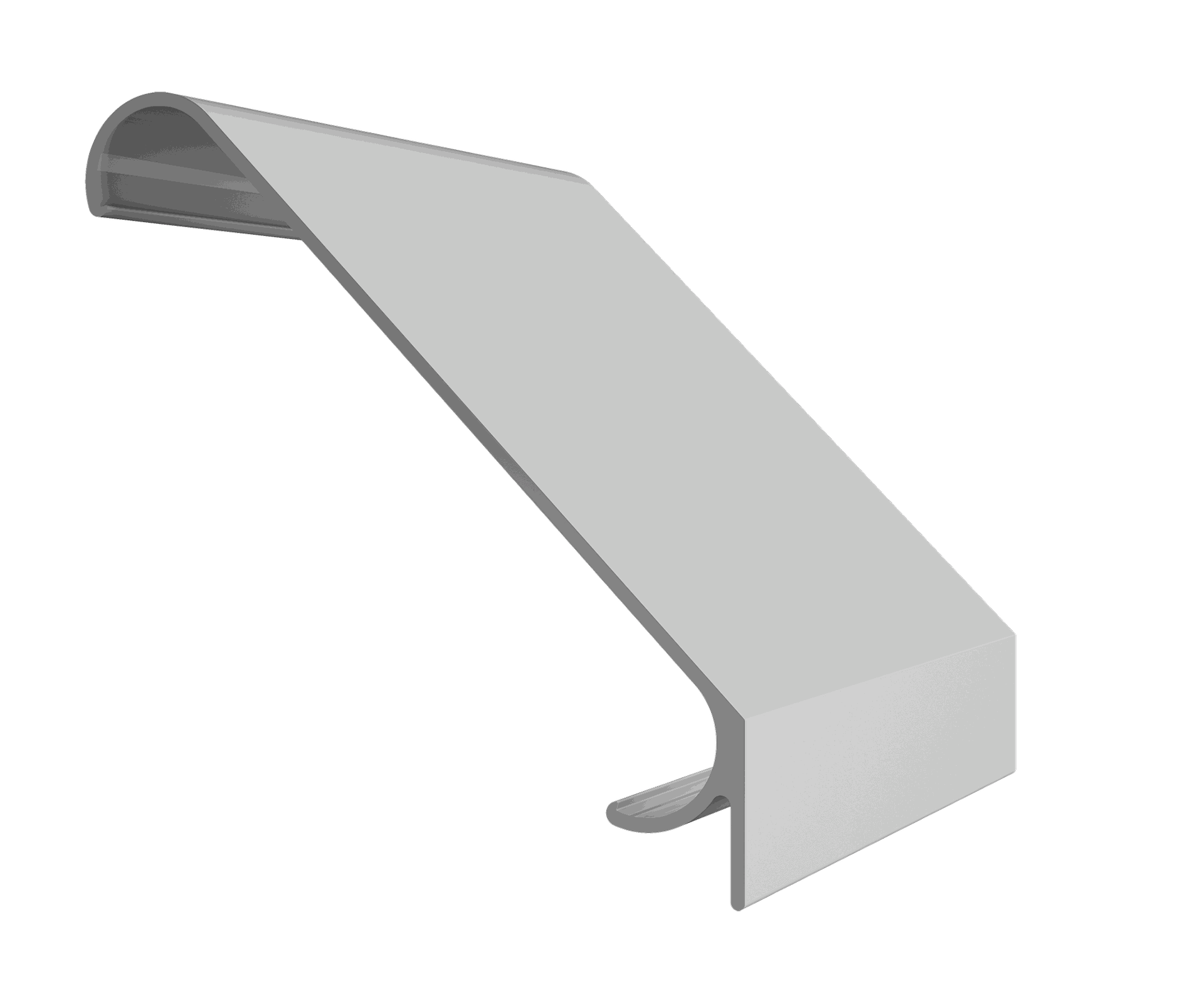 Aluminiumverkleidung für natürliche Belüftung und Schallschutz.