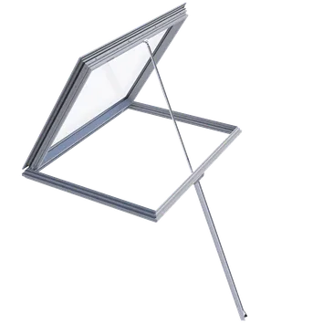 Single-flap smoke vent, also suitable for daily ventilation.