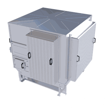 Evaporative cooling for a natural, refreshing breeze.