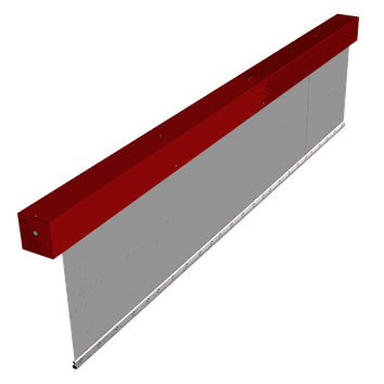 Fixed smoke curtain for fire protection.
