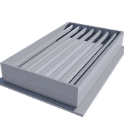 Natural louvre vent for automatic smoke extraction.
