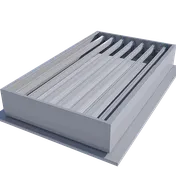 Natural louvre vent for automatic smoke extraction.