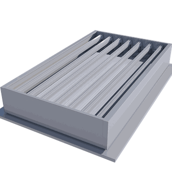 Natural louvre vent for automatic smoke extraction.
