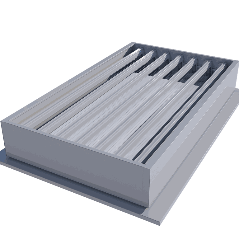 Natural louvre vent for automatic smoke extraction.