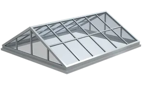 KlearSky™ custom glass ridge skylight with end walls
