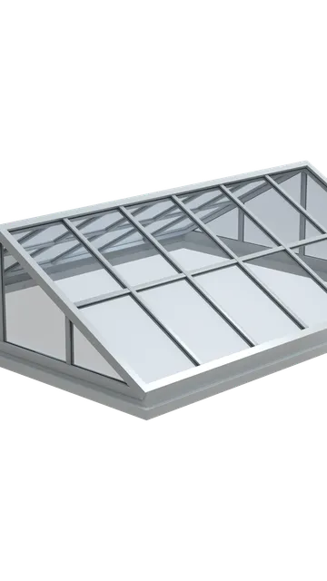 KlearSky™ custom glass ridge skylight with end walls