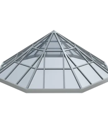 KlearSky™ custom glass polygon skylight rendering