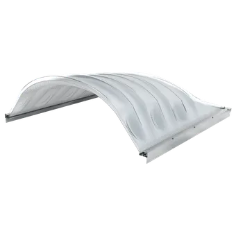 Series 1100 polycarbonate KAT dome skylight cut-away view