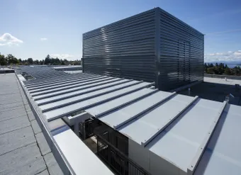 U-Lite™ Polycarbonate Canopy over interior apartment corridor