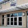 LiteBrow™ Suspended Canopy System over college building entryway
