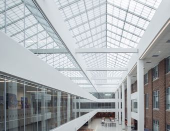 GridSpan FRP Skylight in high school common area