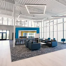 UniGrid FRP wall system with glass glazing in office facility