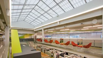 GridSpan FRP panel skylight in office building