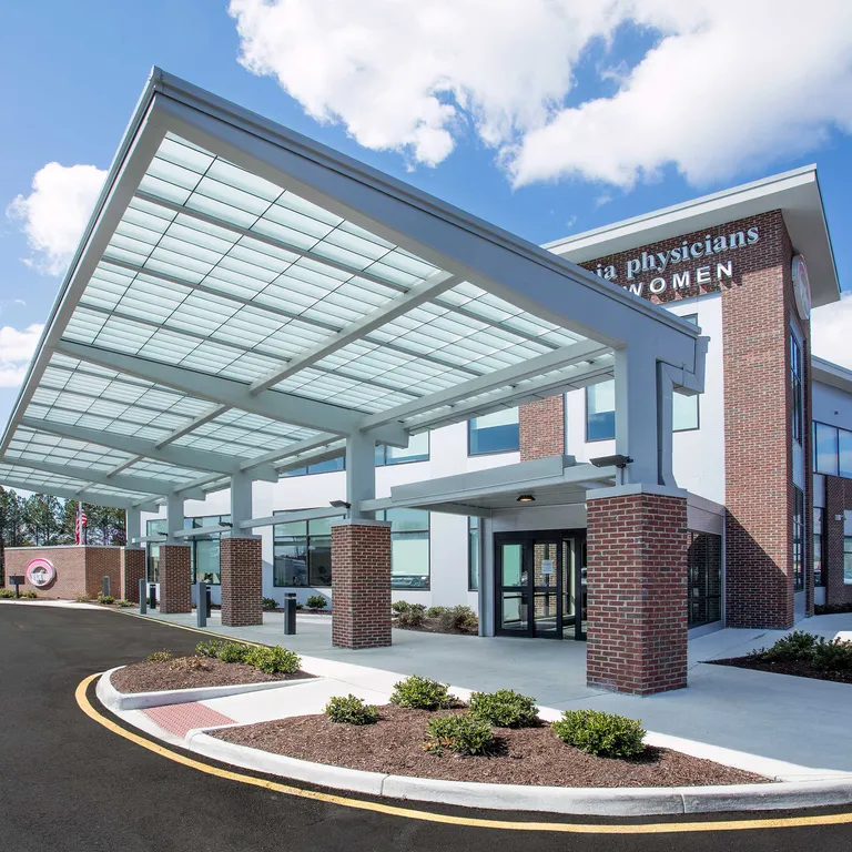 Liteway™ FRP Canopy System over entryway and drop-off area