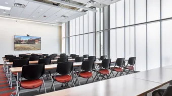 UniQuad Wall System - interior view of fire station meeting room