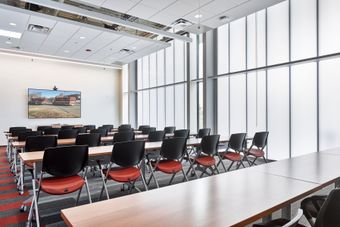 UniQuad Wall System - interior view of fire station meeting room