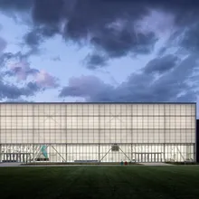 UniGrid FRP wall system exterior view of college athletic facility