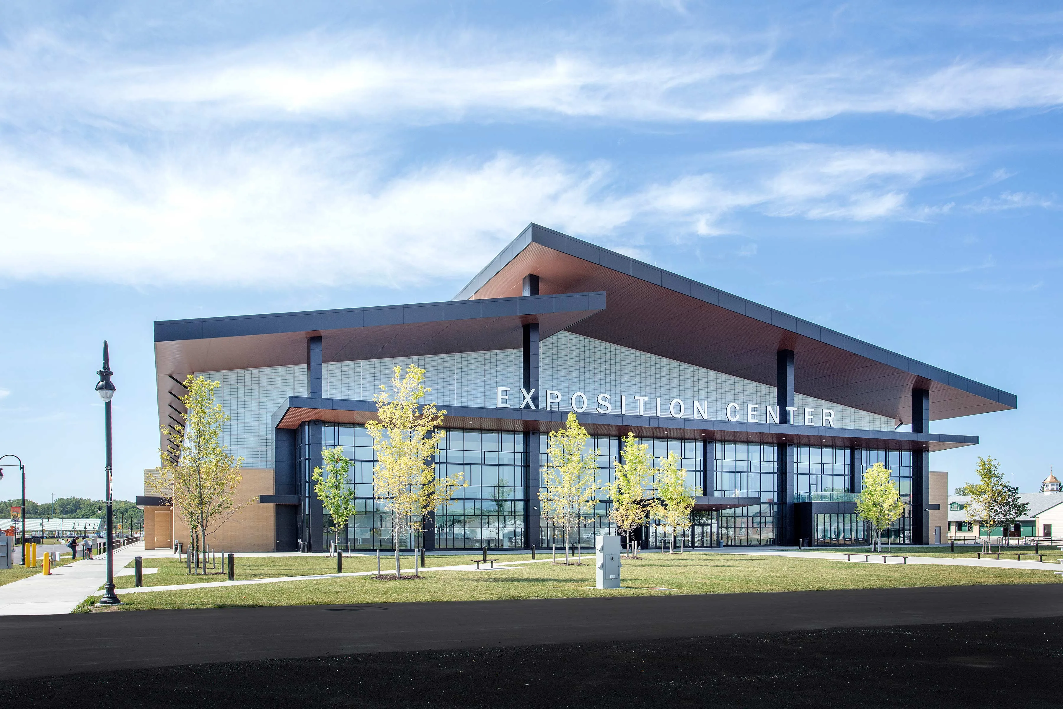 UniGrid FRP wall system expo center exterior view