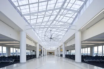 QuadSpan™ Polycarbonate Skylight - custom skylight in airport terminal