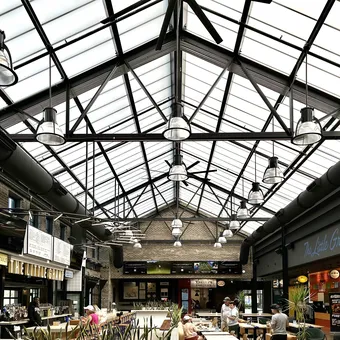 QuadSpan™ Polycarbonate Skylight - ridge skylight in retail center