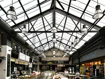 QuadSpan™ Polycarbonate Skylight - ridge skylight in retail center