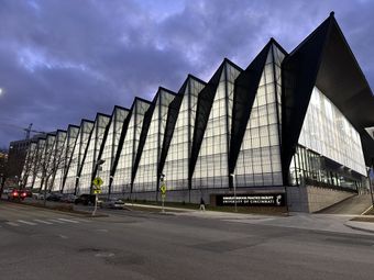 UniGrid FRP wall system exterior view - outside of athletic facility