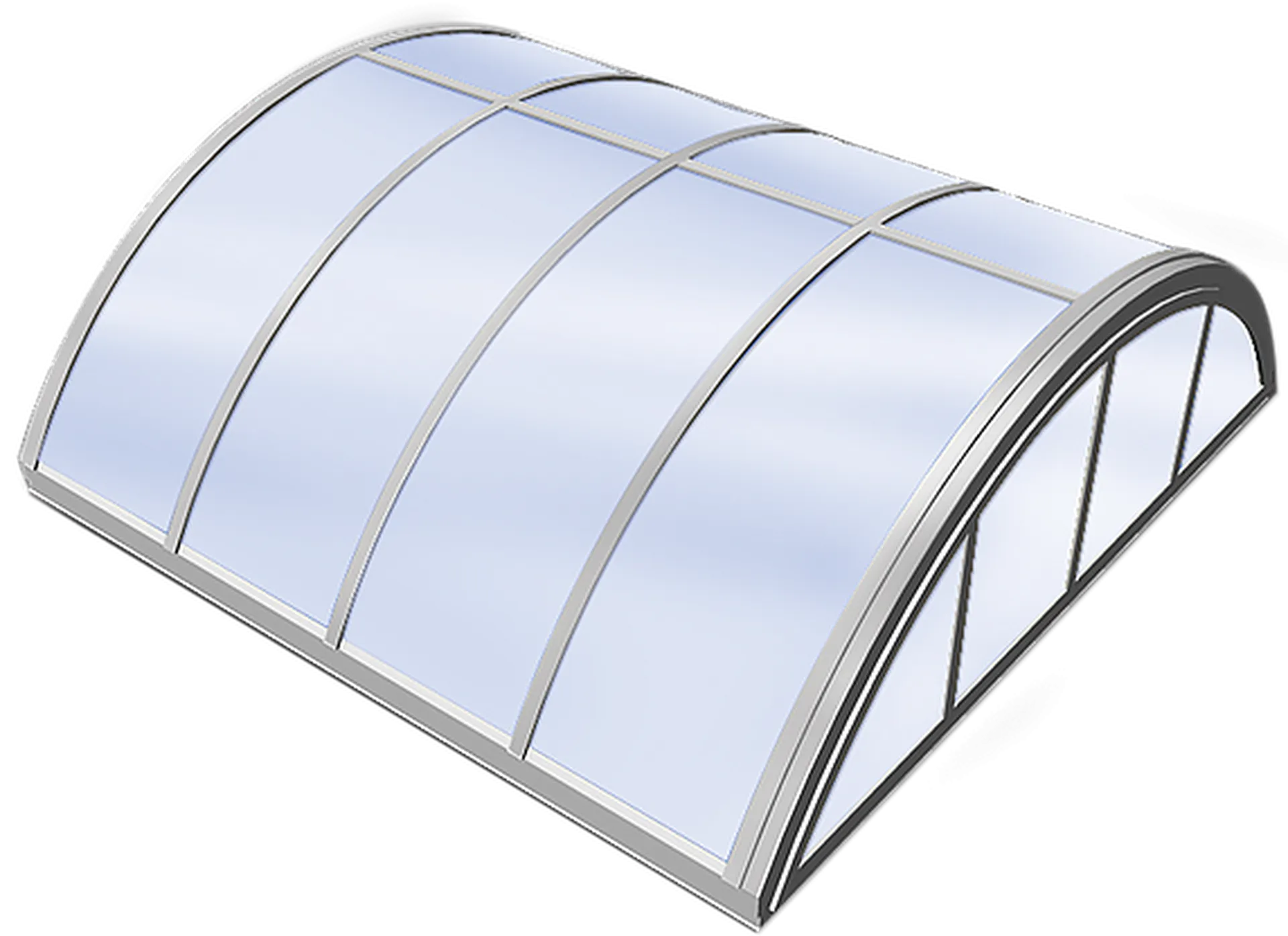Continuous Vault Skylight System with end walls