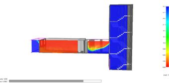 Colour-coded diagram showing the impact of not-full-height doors on smoke control design.
