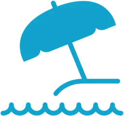 Parasol ikon som symbol på ferie