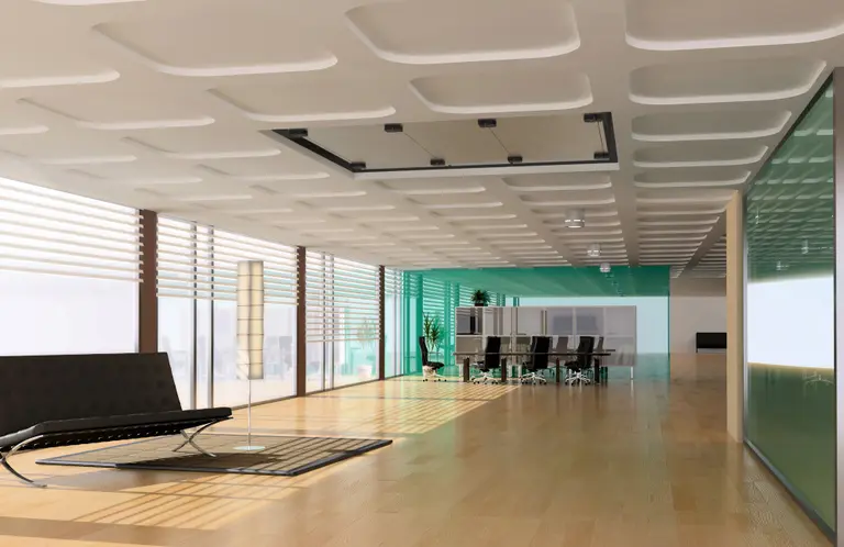 Büro Flur mit CX3000 Deckengerät an der Decke montiert