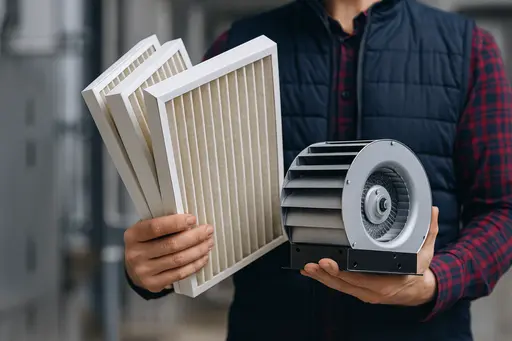 EXHAUSTO Mitarbeiter Ersatzteile und Filter Service