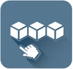cubes and hand picto