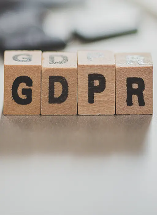 GDPR letters on blocks
