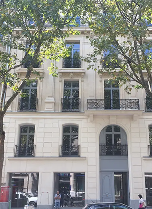 Street view photo of french building