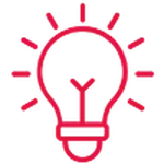 Piktogramm symbolisiert Innovationskraft mit einer Glühbirne