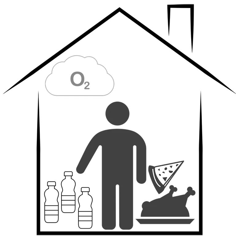 Illustration of one persons food intake