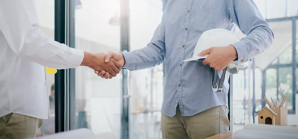 Two people shaking hands