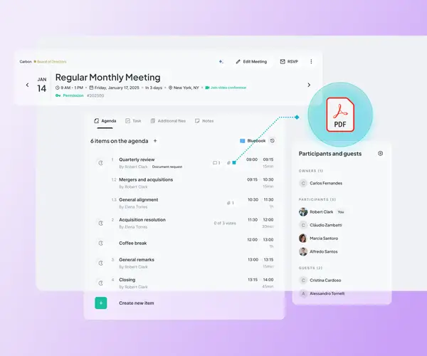 agenda-builder-everything-in-one-place-nothing-in-email.png → "Atlas Gov Agenda Builder interface showing centralized meeting materials with per-item attachments, comments, and document requests.