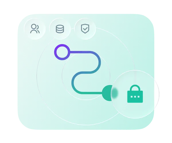 Illustration of the Three Lines of Defense in Risk Management framework, showing interconnected icons representing management, processes, oversight, integration, and organizational structure on a light blue background, with text describing Atlas Gov's COSO ERM 2017 and CIS Controls implementation.