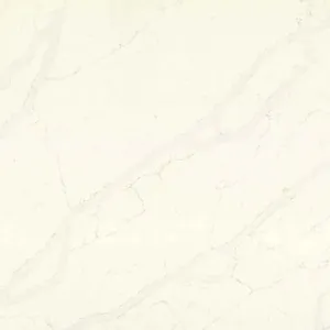Close-up of a light beige marble surface with subtle gray veining patterns, creating a smooth and elegant appearance.