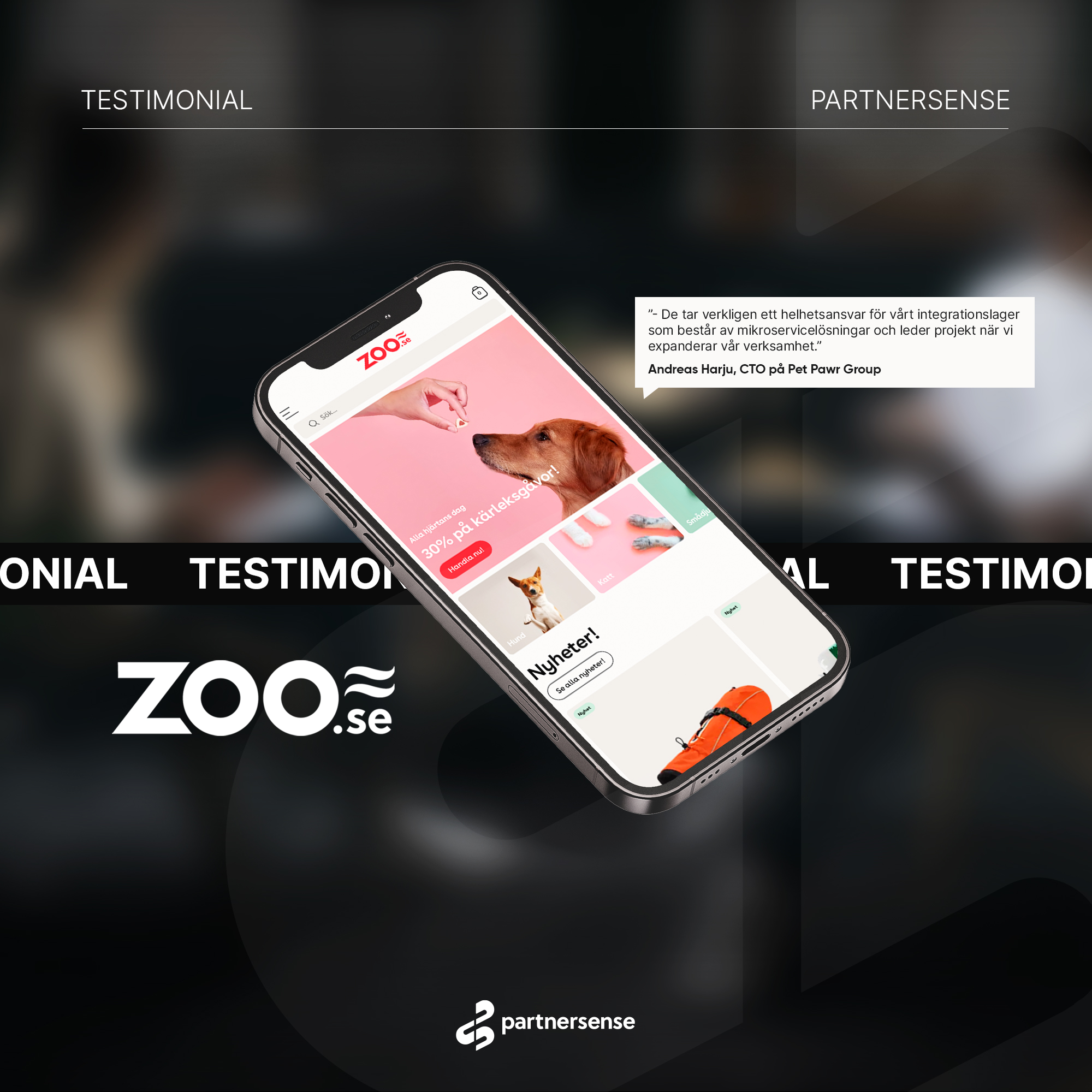 Zoo.se på en iPhone