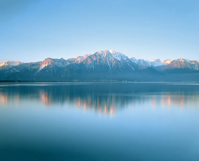 Architecture with water reflection