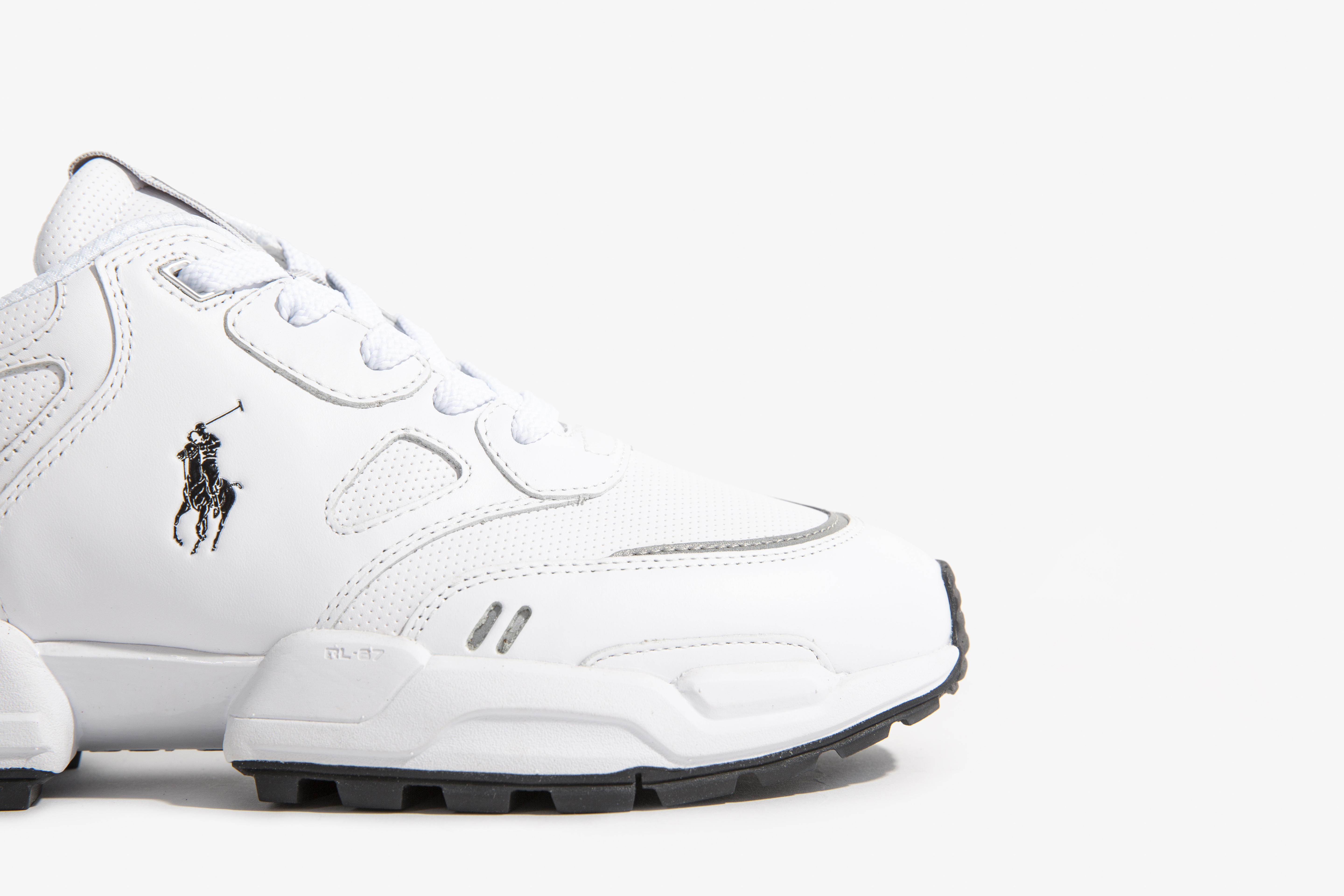 Mens Polo Ralph Lauren Masters Sport Sneakers In White/Royal