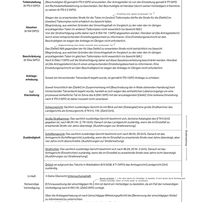 Das Bild zeigt einen Leitfaden zur Erstellung eines prozessualen Gutachtens (B-Gutachten). Als PDF download verfügbar.