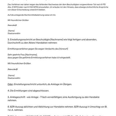 Das Bild zeigt einen Leitfaden zur Erstellung einer Abschlussverfügung. Als PDF download verfügbar.