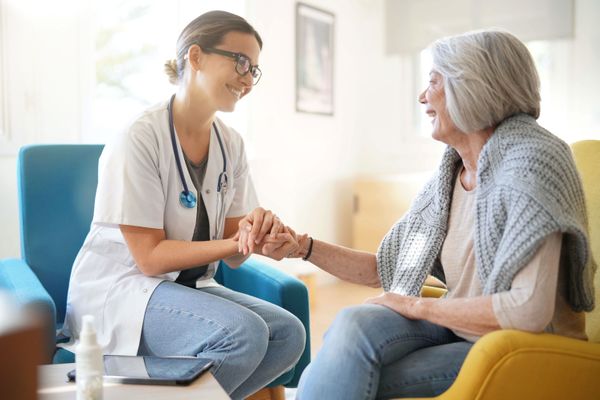Provider with patient 65+